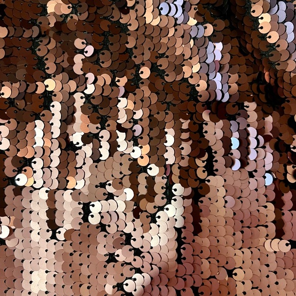 Rose gold black ombré sequin holiday party skirt size L - Picture 3 of 6